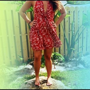 Halter Open-Back Swing Dress